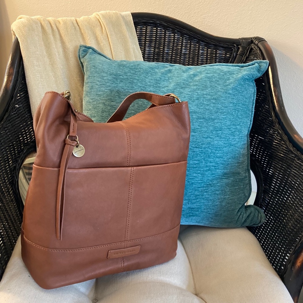 NEW Lucky Brand brown leather handbag